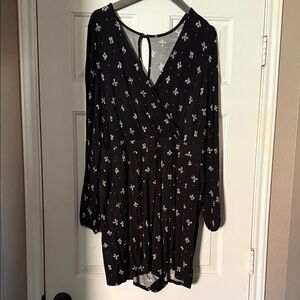 Torrid Black Floral Romper
